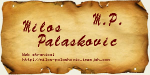 Miloš Palasković vizit kartica